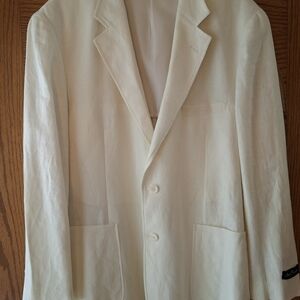 Alan Flusser White Linen Blazer